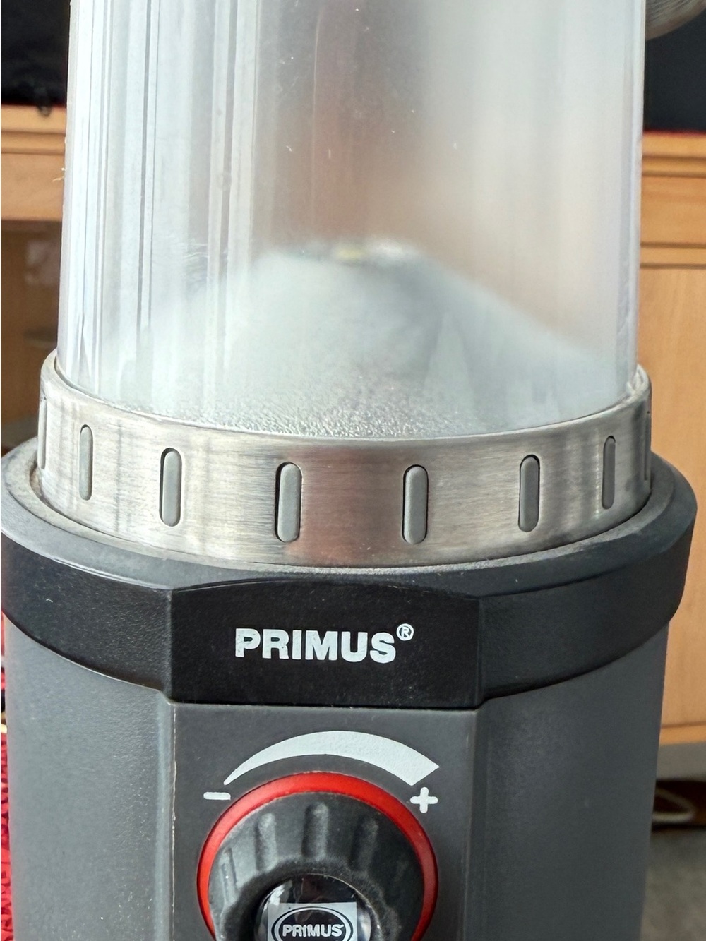 Primus Camping Lantern - Gray with Red Accents
